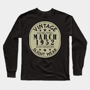 Vintage Established March 1952  - Good Condition Slight Wear Long Sleeve T-Shirt